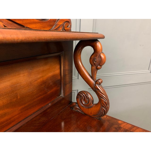 Brown Early 19th Century Flame Mahogany Chiffonier Bookcase, 1830s For Sale - Image 8 of 18