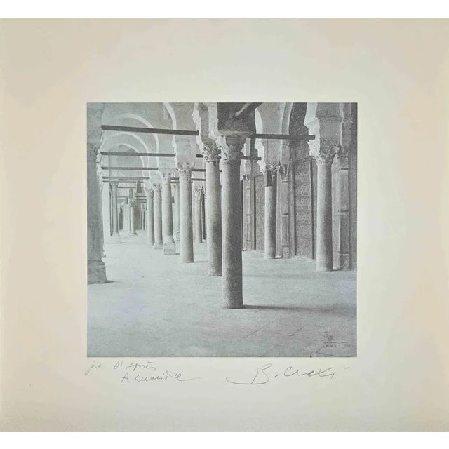 Tunisian Architecture is an original photolithography realized by Bettino Craxi in 1995. Hand-signed and artist's proof....