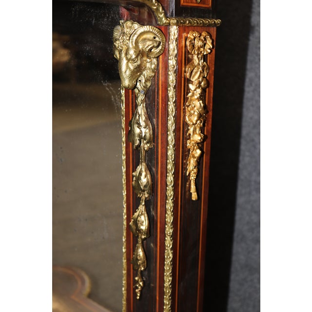 French Louis XVI Style Ebonized & Bronze Cabinet W/ Porcelain Plaques Att Raulin For Sale - Image 14 of 15