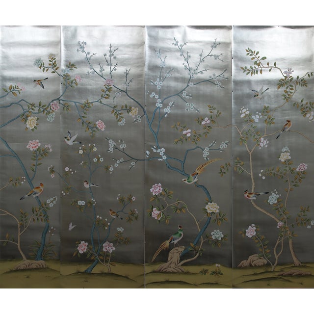 wallpaper panel Size: W36" x H96" / panel Wallpaper material: Gilded Paper Handicrafts: Hand-painted and handmade Delivery...
