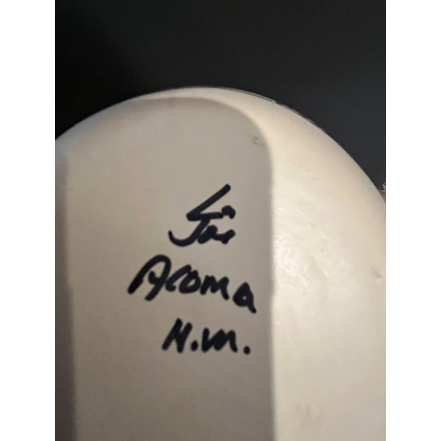 Late 20th Century Acoma Pueblo Fine Art Wedding Vase - Hand-Painted Polychrome Pottery 8"x 6" For Sale In San Francisco - Image 6 of 8