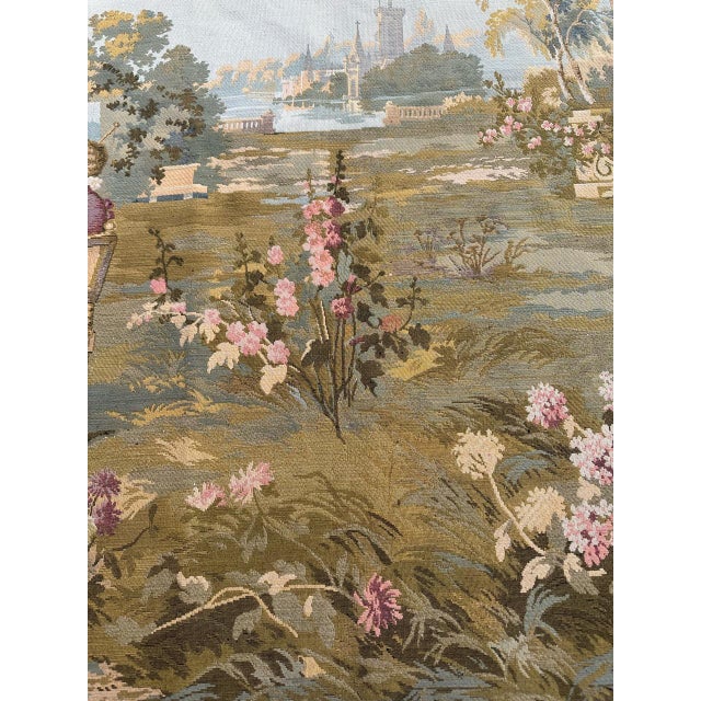 Beige Aubusson Style Jacquard Tapestry, 1960s For Sale - Image 8 of 18