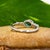 Metal Indicolite Tourmaline Ring With Natural Diamonds Accents: Solid 14k Gold, Size 6.75 For Sale - Image 7 of 8
