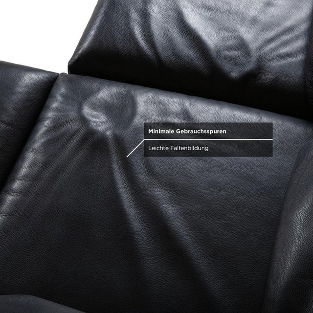 Plura Corner Sofa in Black Leather with Manual Function by Rolf Benz For Sale - Image 12 of 18
