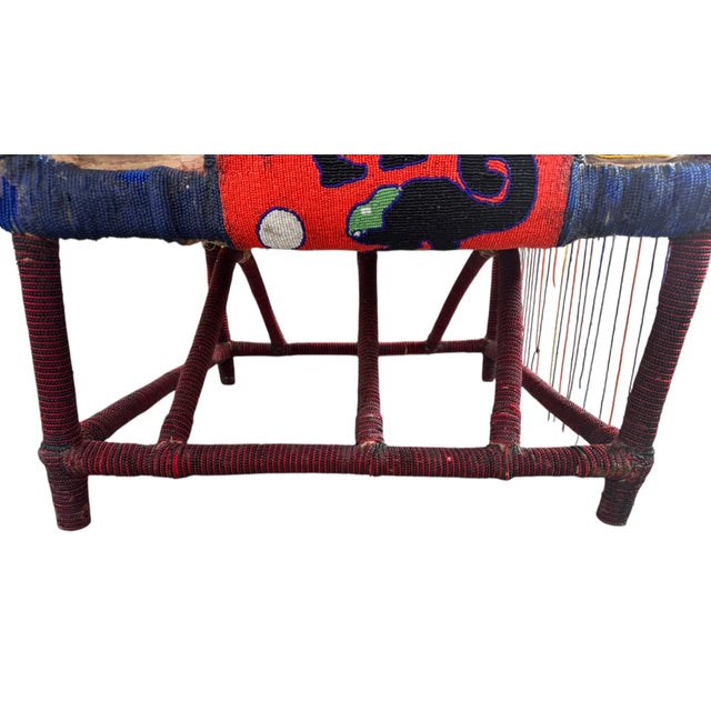 Mid 20th Century West African Beaded Armchair: A Yoruba Royal Seat For Sale - Image 13 of 15