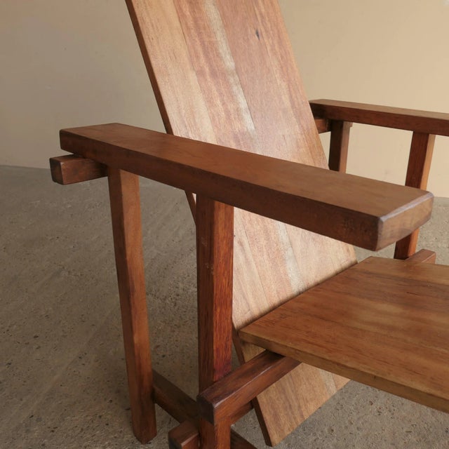 1970s Constructivist Oak Chair, 1970s For Sale - Image 5 of 9
