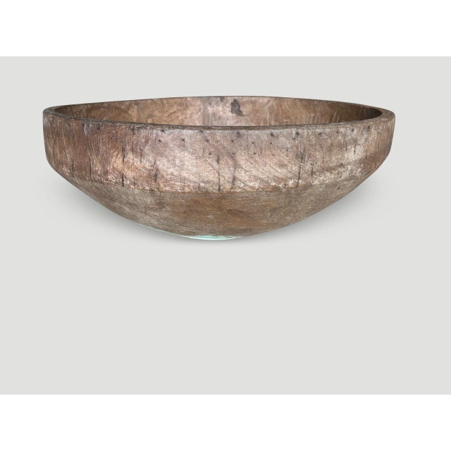 Monumental Sculptural Antique Wood Bowl For Sale - Image 4 of 18