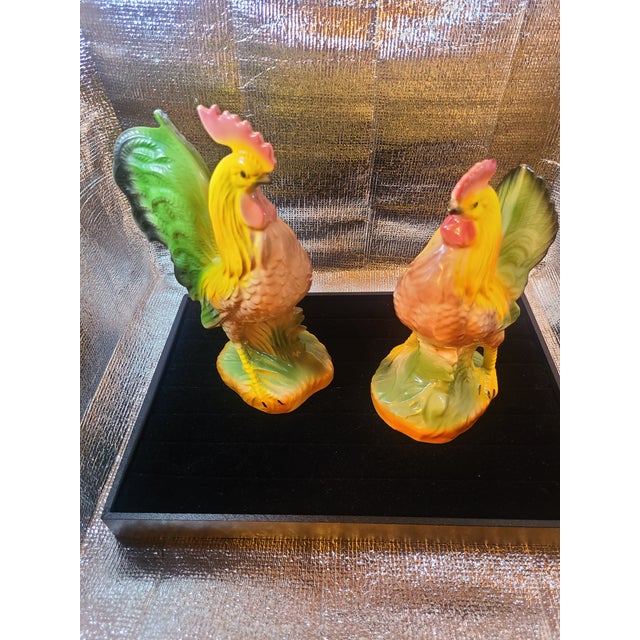 1948 Vintage Rooster & Chicken Figurines- a Pair | Chairish