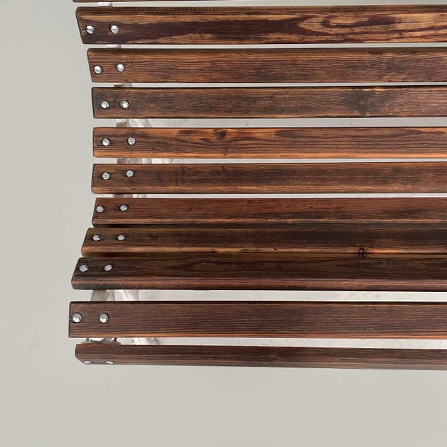 Wood Art Deco Italian Wooden and White Cast Iron Bench, 1930s For Sale - Image 7 of 18