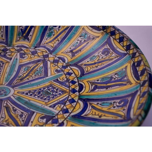 Purple Large-Scale Italian Terracotta Charger For Sale - Image 8 of 13