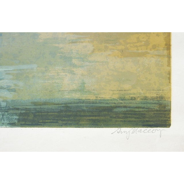 Mid-Century Modern Mid 20th Century Abstract Birds Serigraph by Guy MacCoy For Sale - Image 3 of 5