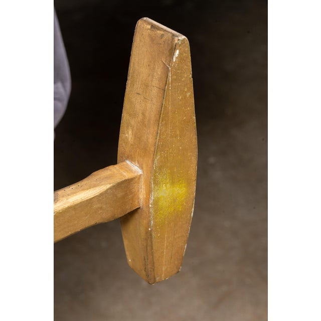 Wood Antique Hammer Dry Plate Figural Wooden Advertising Sign For Sale - Image 7 of 8