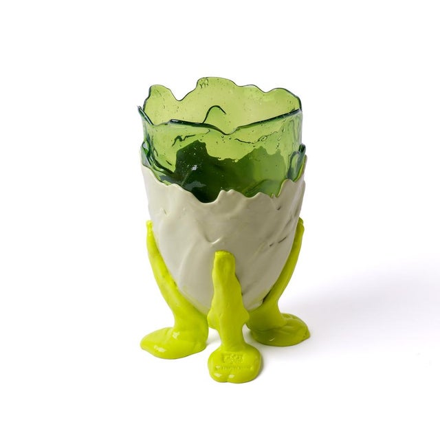 Clear Vase in Clear Bottle Green by Gaetano Pesce for Fish Design For Sale - Image 13 of 18