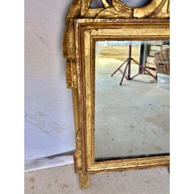 Wood Late 19th Century French Louis XVI Giltwood Wall Mirror For Sale - Image 7 of 12