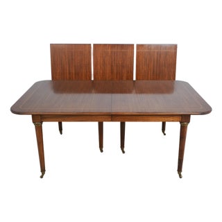 Councill Craftsmen Mahogany Inlaid French Directorie Dining Table For Sale