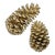 Vintage Arts & Crafts Farmhouse Americana Bleached Pinecones - a Pair For Sale