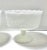 English Pair of e.o. Brody Milk Glass Pedestal Compotes – Vintage American Fruit Bowls For Sale - Image 3 of 8