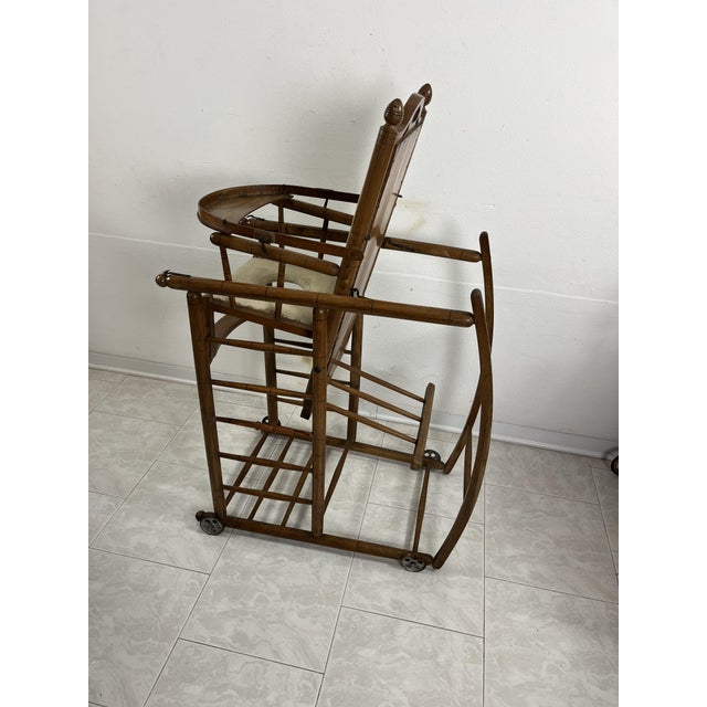 1930s Mid-Century Italian Childrens Rocking Chair, 1930s For Sale - Image 5 of 9