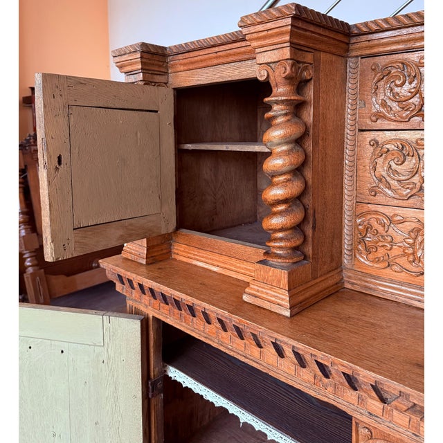 Late 19th Century Boho Hand Carved Dutch Cabinet For Sale - Image 13 of 18