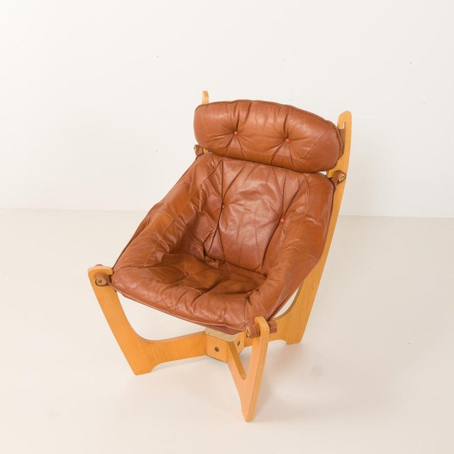 1970s Luna Lounge Chair by Odd Knutsen for Hjellegjerde, Norway, 1970s For Sale - Image 5 of 18