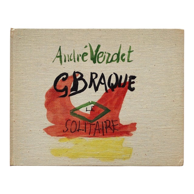 Georges Braque " Le Solitaire " Vintage 1959 First Limited Edition Fine Art Pochoir Print French Modernism Hardcover Art Book For Sale