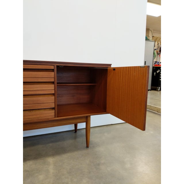 Vintage Mid Century Modern Teak Credenza by White & Newton, Attributed For Sale In New York - Image 6 of 8