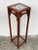 Wood Mid 20th Century Chinese Export Hardwood and Marble Pedestals - a Pair For Sale - Image 7 of 10