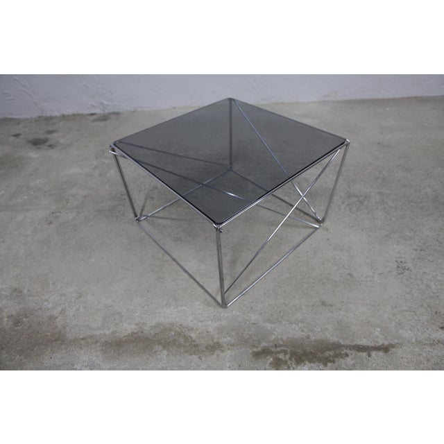 Isocèle Collection Coffee Table with Smoked Glass Top from Max Sauze, 1970 For Sale - Image 13 of 13