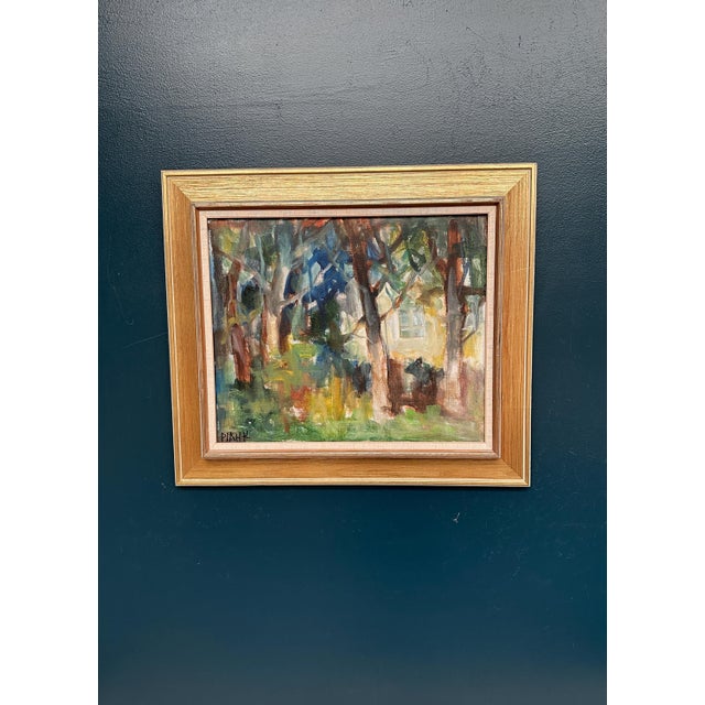 Pia Hesselmark‑Campbell, Neighbor's House, 1960s, Oil on Canvas, Framed For Sale - Image 16 of 18