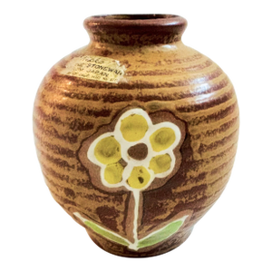 Mid Century Pottery Flower Vase - Nikko Stoneware Japan