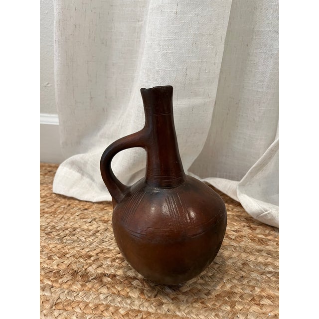 Antique African Ethiopian Terracotta Jebena Jar Container For Sale - Image 14 of 15