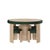 Contemporary Wellesly Game Table and Chairs by Wood Tailors Club, Set of 5 For Sale - Image 3 of 14