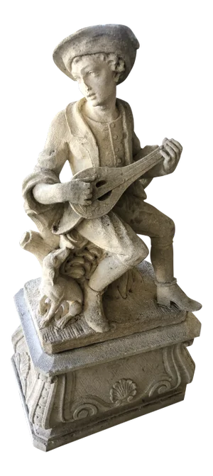 1930s Carved Stone Garden Statue