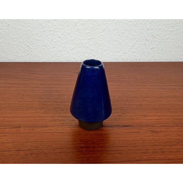 Mid-Century German Small Minimalist Studio Pottery Vase from BKW Böttger Keramik Wandsbek, Hamburg, 1960s For Sale - Image 11 of 13