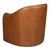 Barrel-Back Swivel Lounge Chair, Chestnut Brown Leather For Sale - Image 4 of 12
