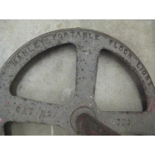 Vintage Industrial Articulating Iron Floor Lamp by Manley Manufacturing Company For Sale - Image 9 of 11