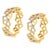14K Yellow Gold 3/4 Cttw Diamond Honeycomb Hoop Earrings, A Pair For Sale - Image 4 of 6