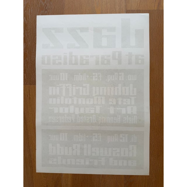 Jazz at Paradiso , August 1975 ,Vintage Screen Print, Printed in the Netherlands For Sale - Image 9 of 10