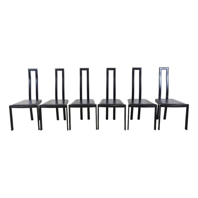 Vintage Postmodern Dining Chairs, 1980s, Set of 6 For Sale