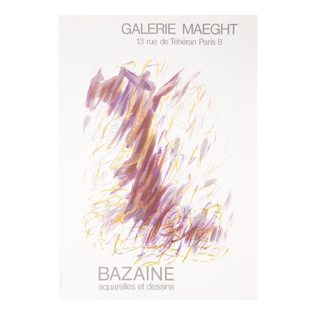 Jean-René Bazaine, Watercolors and Drawings Poster, Lithograph For Sale