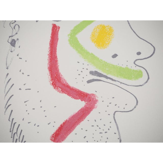 Pablo PICASSO: The Taste of Happiness, Self-portrait in Red and Green, Lithograph For Sale - Image 5 of 6