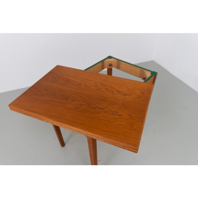 1950s Mid-Century Danish Compact Folding Oak Dining Table attributed to Børge Mogensen, 1950s For Sale - Image 5 of 18