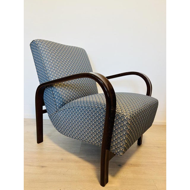 Art Nouveau Model HF-11 Armchair by Halabala for Interier Praha, 1956 For Sale - Image 6 of 14