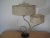 Mid Century Brass Metal Two Original Shade Table Lamp For Sale - Image 12 of 12