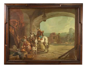 Mattia Traverso, Genre Scene, 1930, Oil on Canvas