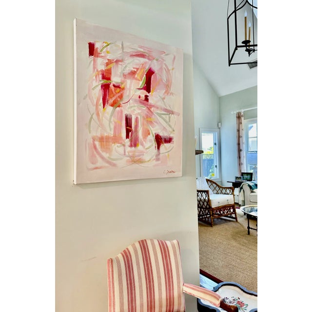 Garden Path is an original oil painting on canvas by Christine Frisbee. There are pinks and orange and reds in a wonderful...