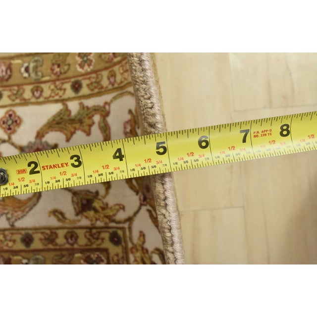 Agra Rug 8’1” X 10’2” Beige Wool/Silk Traditional Hand-Knotted Oriental Carpet For Sale - Image 11 of 12