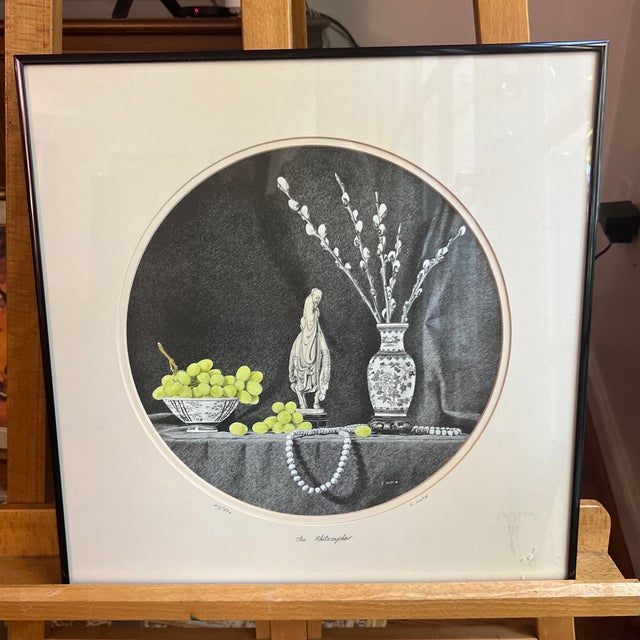 Black 20th Century Set of Charcoal Prints Framed Signed Numbered by Francis Scott Titled as the Storyteller , the Philosopher , the Master , the Musician For Sale - Image 8 of 10