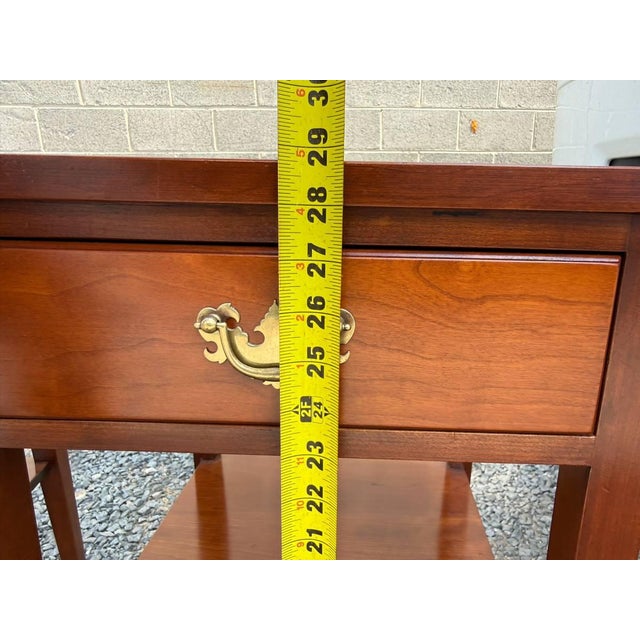 Brown Pair of American Shaker Style 2 Tier Side Tables by Suter's Handcrafted Furniture For Sale - Image 8 of 12