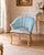 Wood 1980s Artisan Louis XV Gold Beech Blue Side Chairs-Pair For Sale - Image 7 of 11